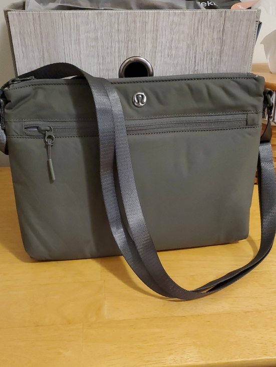 lululemon athletica Handbags - Lululemon Crossbody Bag from New Parent Backpack Set, 3L, Grey Sage Green